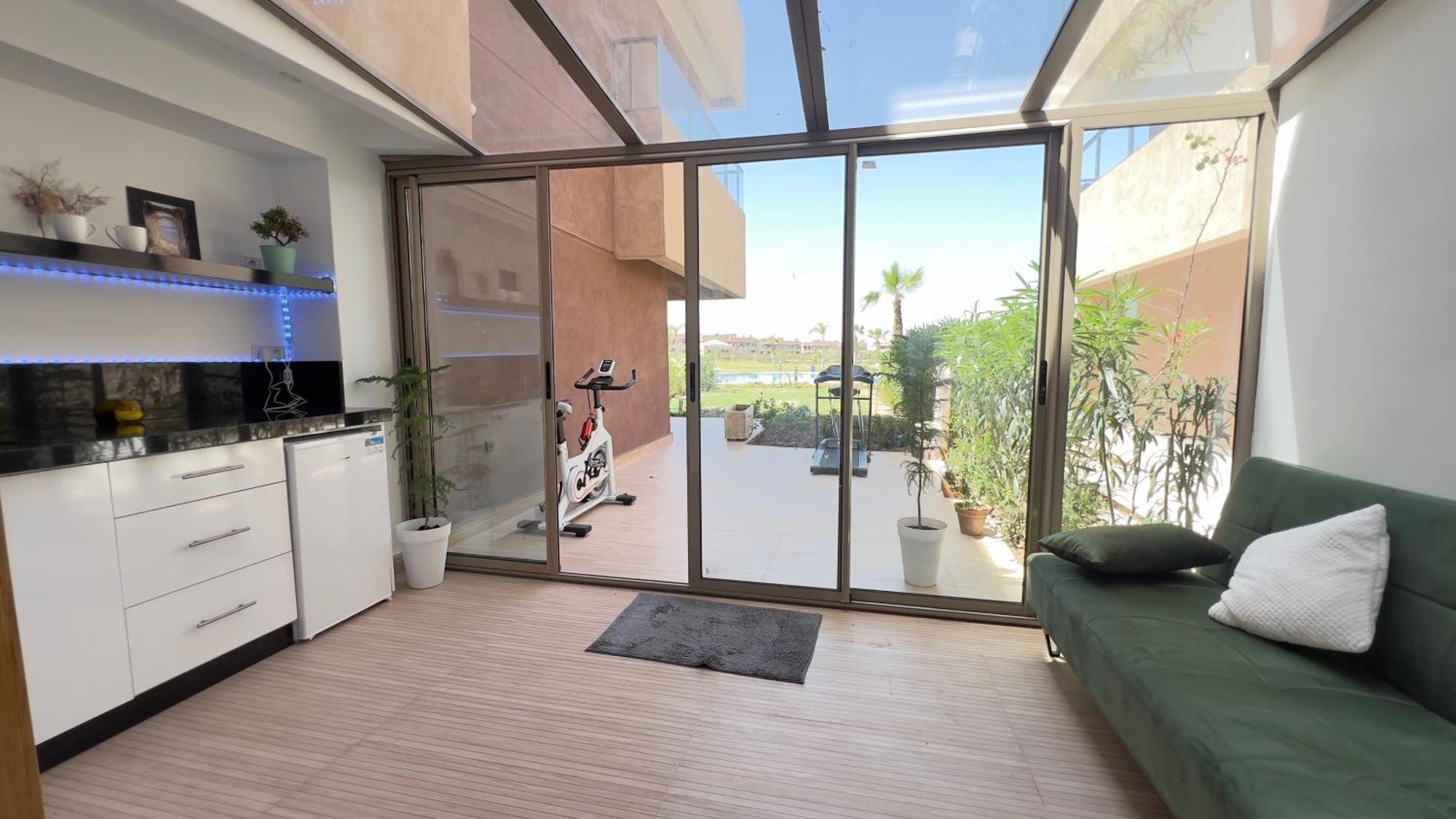 Appartement De Luxe Avec Jardin Vue Sur La Piscine Golf Securise 24H Sur 24 A 5 Minutes De L Aeroport Marrakesh Bagian luar foto
