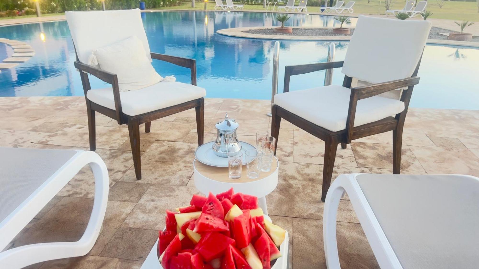 Appartement De Luxe Avec Jardin Vue Sur La Piscine Golf Securise 24H Sur 24 A 5 Minutes De L Aeroport Marrakesh Bagian luar foto