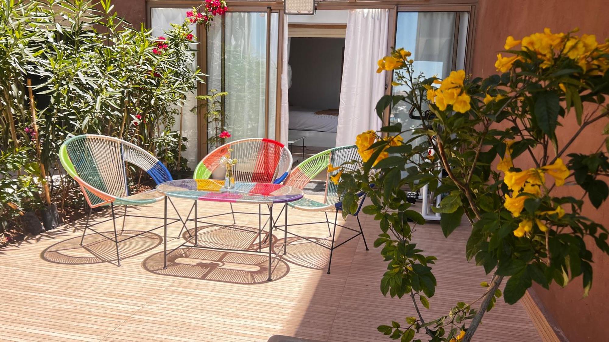 Appartement De Luxe Avec Jardin Vue Sur La Piscine Golf Securise 24H Sur 24 A 5 Minutes De L Aeroport Marrakesh Bagian luar foto
