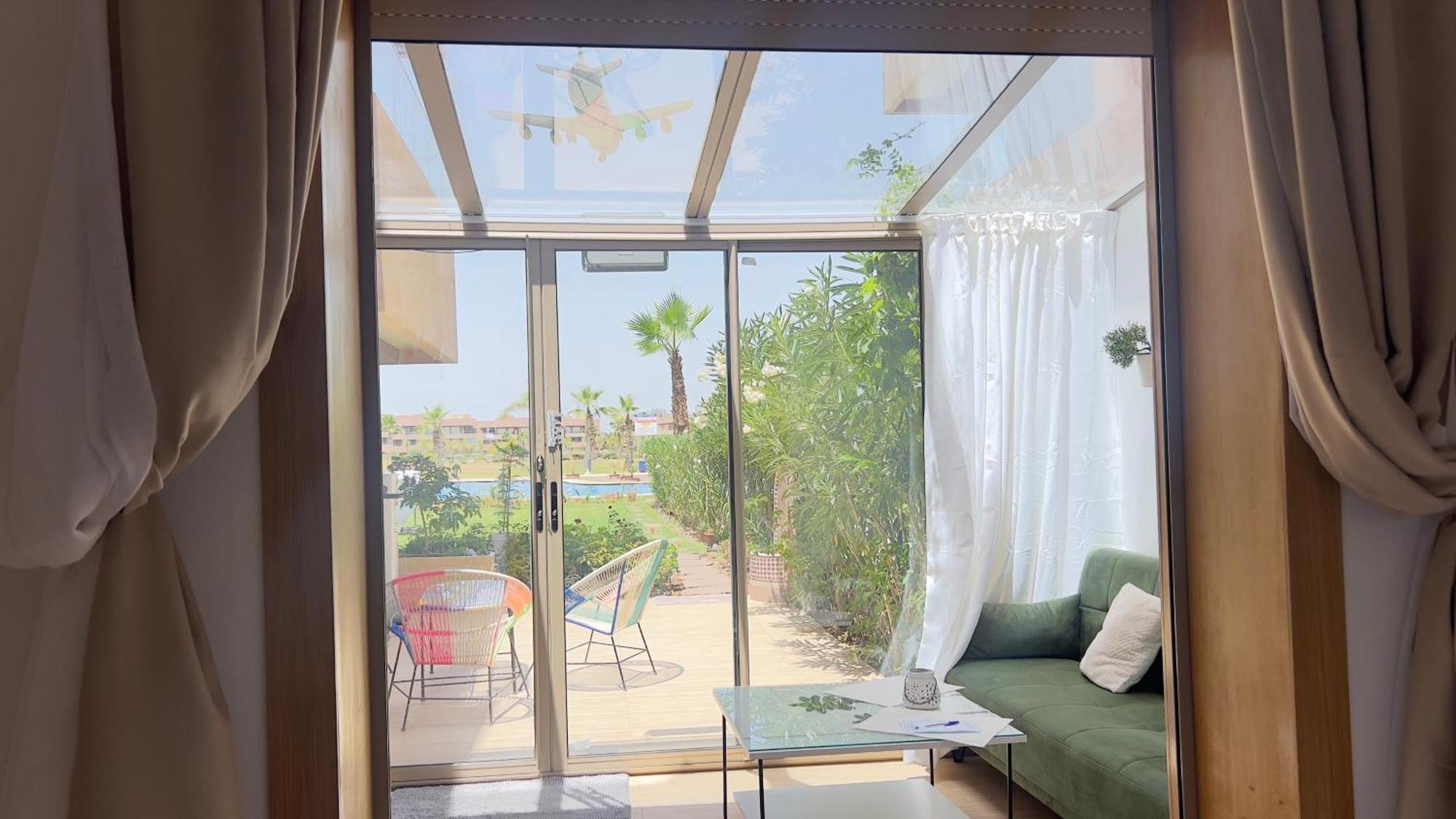 Appartement De Luxe Avec Jardin Vue Sur La Piscine Golf Securise 24H Sur 24 A 5 Minutes De L Aeroport Marrakesh Bagian luar foto